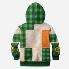 Load image into Gallery viewer, Personalized Shamrock Patchwork Hoodie & Leggings Gift Set for St. Patrick's Day