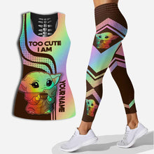 Load image into Gallery viewer, Personalized Hollow Tank Top & Leggings Custom Name Gift for Mom