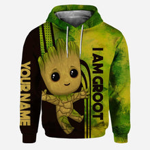 Load image into Gallery viewer, Personalized Baby Groot Hoodie and Leggings Gift for Kids