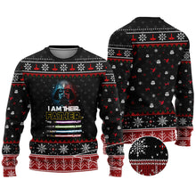 Load image into Gallery viewer, Personalized Christmas Sweater for Dad with Custom Names