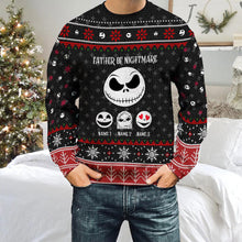 Load image into Gallery viewer, Personalized Father Of Nightmare Christmas Sweater Gift for Dad