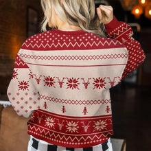 Load image into Gallery viewer, Personalized Christmas Sweater with Custom Text for Family Gift