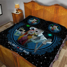 Load image into Gallery viewer, Personalized Nightmare Before Christmas Quilt Set | Custom Couple Gift