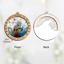 Load image into Gallery viewer, Personalized Nightmare Before Christmas Ornament Custom Name Gift for Couples