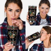 Load image into Gallery viewer, Personalized Merry Christmas Mouse Tumbler Custom Name Gift