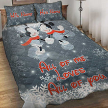 Load image into Gallery viewer, Personalized Quilt Set with Love Theme for Couples | Wedding Gift