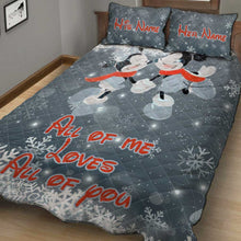 Load image into Gallery viewer, Personalized Quilt Set with Love Theme for Couples | Wedding Gift