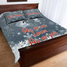 Load image into Gallery viewer, Personalized Quilt Set with Love Theme for Couples | Wedding Gift