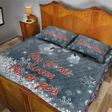 Load image into Gallery viewer, Personalized Quilt Set with Love Theme for Couples | Wedding Gift