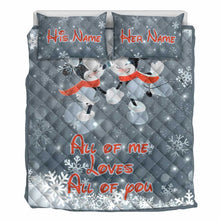 Load image into Gallery viewer, Personalized Quilt Set with Love Theme for Couples | Wedding Gift