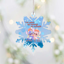 Load image into Gallery viewer, Personalized Christmas Snowflake Ornament Custom Names Gift for Couples