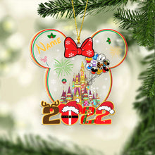 Load image into Gallery viewer, Personalized Christmas Mouse Ornament Custom Name Acrylic Gift