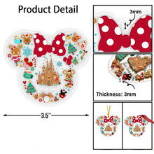 Load image into Gallery viewer, Personalized Christmas Mouse Transparent Ornament Custom Name Gift