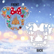 Load image into Gallery viewer, Personalized Christmas Mouse Transparent Ornament Custom Name Gift