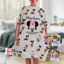 Load image into Gallery viewer, Personalized Disney Grandma Sleep T-shirt Dress Custom Design Gift