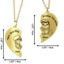 Load image into Gallery viewer, Personalized Matching Pendant Necklace for Couples | You Are My Greatest Adventure