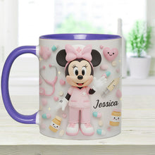 Load image into Gallery viewer, Personalized Nurse Accent Mug with Custom Name Gift for Her