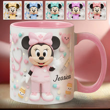 Load image into Gallery viewer, Personalized Nurse Accent Mug with Custom Name Gift for Her