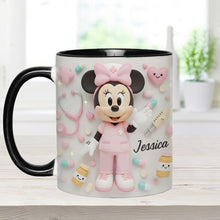 Load image into Gallery viewer, Personalized Nurse Accent Mug with Custom Name Gift for Her