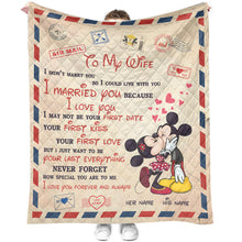Load image into Gallery viewer, Personalized Mouse Quilt for Wife - Romantic Gift Idea