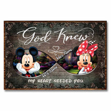 Load image into Gallery viewer, Personalized Mickey Mouse Heart Poster Custom Name Art Gift for Couples