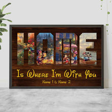 Load image into Gallery viewer, Personalized Couple Mouse Poster Home Is Where I'm With You