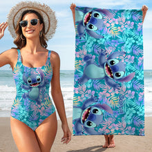 Load image into Gallery viewer, Personalized Women's Swimwear & Quick-Dry Beach Towel Set