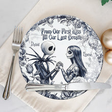 Load image into Gallery viewer, Personalized Nightmare Ceramic Plate Custom Name Gift for Couples