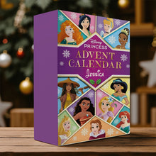 Load image into Gallery viewer, Personalized Disney Princess Advent Calendar with Ornaments for Kids