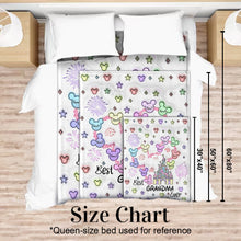 Load image into Gallery viewer, Personalized Flannel Blanket Best Grandma Gift with Names