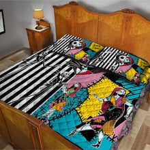 Load image into Gallery viewer, Personalized Nightmare Before Christmas Quilt Set Custom Names Gift for Couples