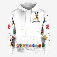Load image into Gallery viewer, Personalized Autism Awareness Hoodie & Leggings Set for Her