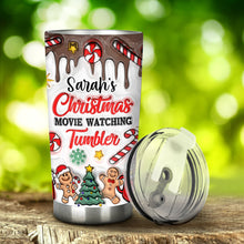 Load image into Gallery viewer, Personalized Christmas Movie Watching Tumbler Custom Name Gift