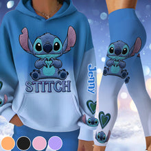 Load image into Gallery viewer, Personalized Stitch Hoodie and Leggings Set for Family Gift