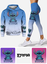 Load image into Gallery viewer, Personalized Stitch Hoodie and Leggings Set for Family Gift