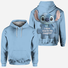Load image into Gallery viewer, Personalized Autism Awareness Hoodie & Leggings Set for Mom & Daughter - Blue Puzzle Design