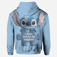 Load image into Gallery viewer, Personalized Autism Awareness Hoodie & Leggings Set for Mom & Daughter - Blue Puzzle Design