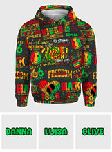 Load image into Gallery viewer, Personalized Juneteenth All-Over Shirt Custom Design for Dad