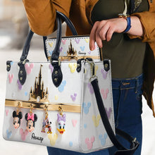 Load image into Gallery viewer, Personalized Mouse Leather Handbag & Long Wallet Gift for Her