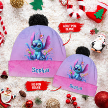 Load image into Gallery viewer, Personalized Ohana Beanie Hat Custom Name Gift for Kids