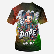 Load image into Gallery viewer, Personalized All Over Shirt with Weed Design Custom Name Gift