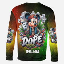 Load image into Gallery viewer, Personalized All Over Shirt with Weed Design Custom Name Gift