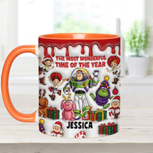 Load image into Gallery viewer, Personalized Accent Mug Christmas Gift for Kids Custom Name