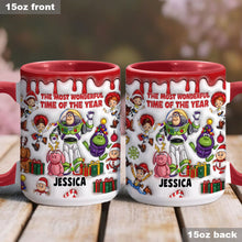 Load image into Gallery viewer, Personalized Accent Mug Christmas Gift for Kids Custom Name