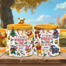 Load image into Gallery viewer, Personalized Christmas Accent Mug with Bear and Friends