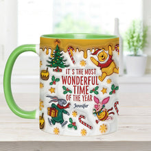 Load image into Gallery viewer, Personalized Christmas Accent Mug with Bear and Friends