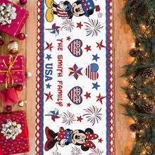 Load image into Gallery viewer, Personalized Colorful Mouse Table Runner Unique Family Gift