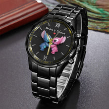 Load image into Gallery viewer, Personalized Ohana Couple Hand Watch Set Custom Names Gift for Anniversary