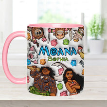 Load image into Gallery viewer, Personalized Moana Accent Mug Custom Name Gift for Kids