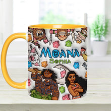 Load image into Gallery viewer, Personalized Moana Accent Mug Custom Name Gift for Kids